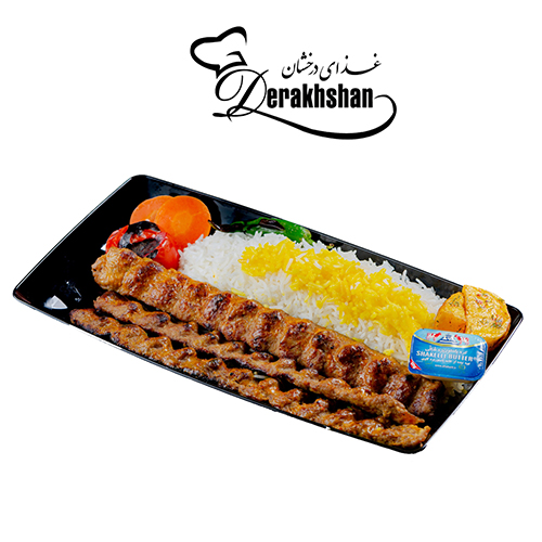  عکس چلوکباب کوبيده(سه سيخ)***